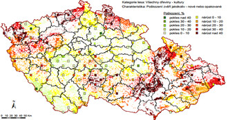 Inventarizace škod zvěří na lesním hospodářství. Rozdíl mezi výsledky šetření roku 2015 a 1995 CzechTerra, 2015.