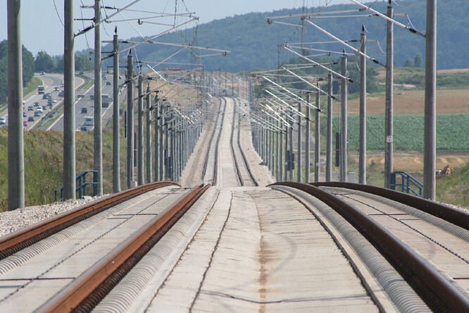 Stavba vysokorychlostní trati Norimberk–Ingolstadt–Mnichov.